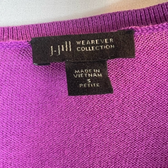 J. Jill Wearever Silk-Blend Blouson-Sleeve
Sweater Purple Long Sleeve Blouse SP - Picture 9 of 17